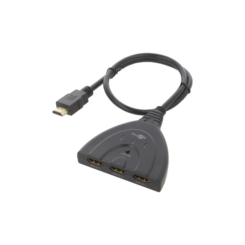 Switch HDMI 2.0 HDCP 2.2 0,55m Negru 3 Porturi | Electronic-mag.ro | Componente Electronice