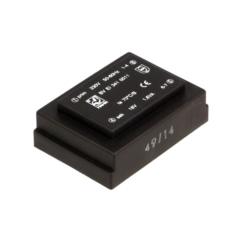 Transformator încapsulat 1,6VA 230V 18V 89mA PCB | Electronic-mag.ro | Componente Electronice