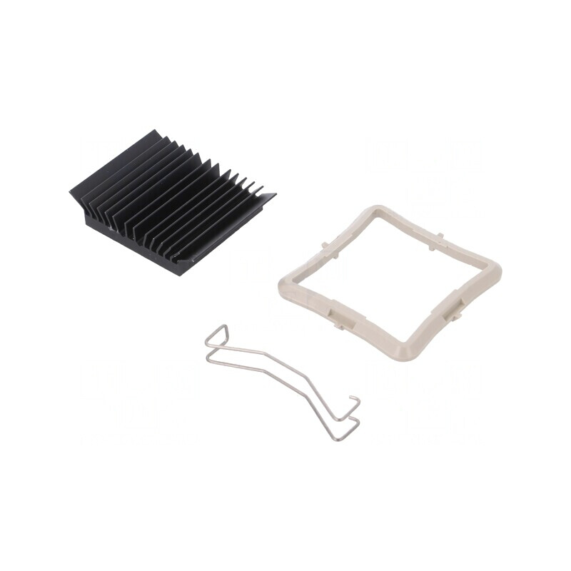 Radiator Extrudat cu Aripioare BGA Negru 35x35mm | Electronic-mag.ro | Componente Electronice