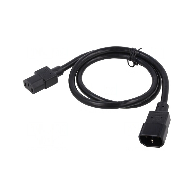 Cablu Prelungitor 3x1mm2 IEC C13 la IEC C14 2.5m 10A | Electronic-mag.ro | Componente Electronice