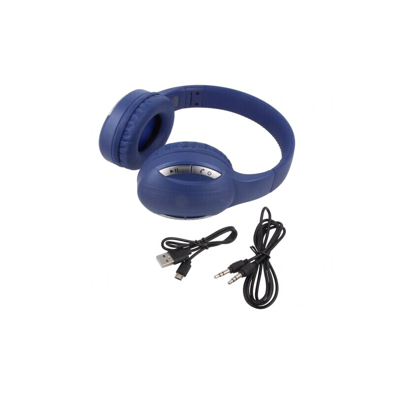 Căști wireless cu microfon albastre USB B micro 10m 32Ω | Electronic-mag.ro | Componente Electronice