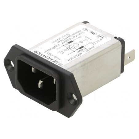 Conector Alimentare AC IEC 60320 10A 250V | Electronic-mag.ro | Componente Electronice