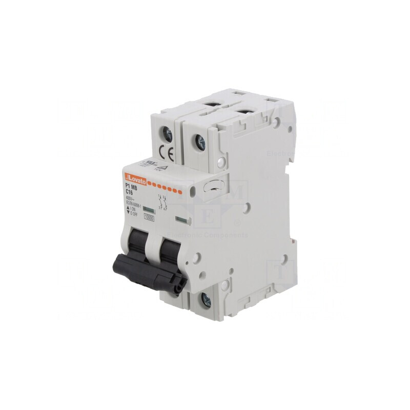 Întrerupător de Supracurent 16A 2 Poli 10kA 230/400V | Electronic-mag.ro | Componente Electronice