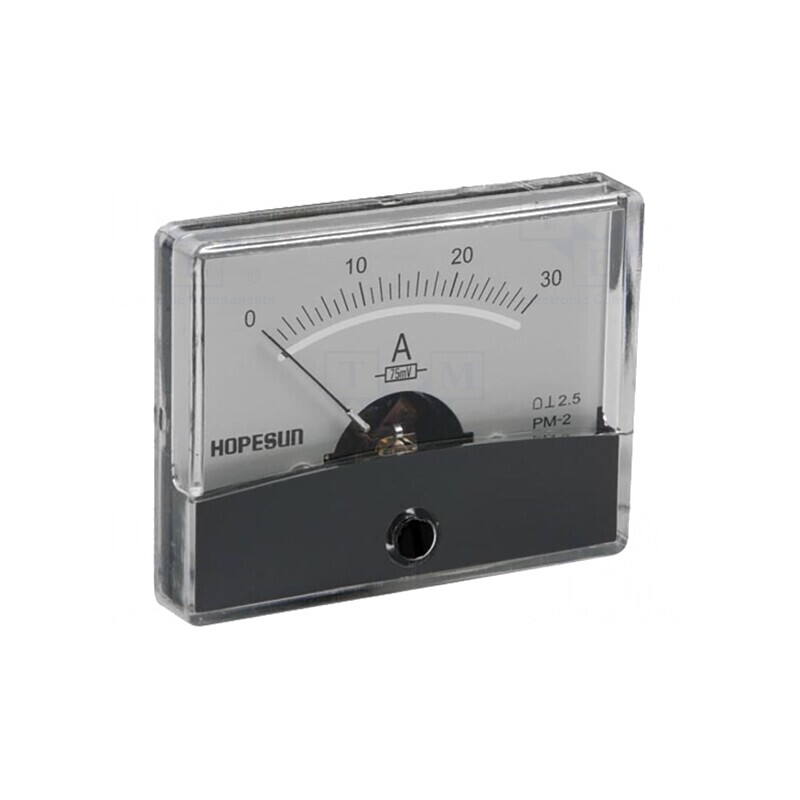 Ampermetru pe Panou 0-30A 60x47mm | Electronic-mag.ro | Componente Electronice