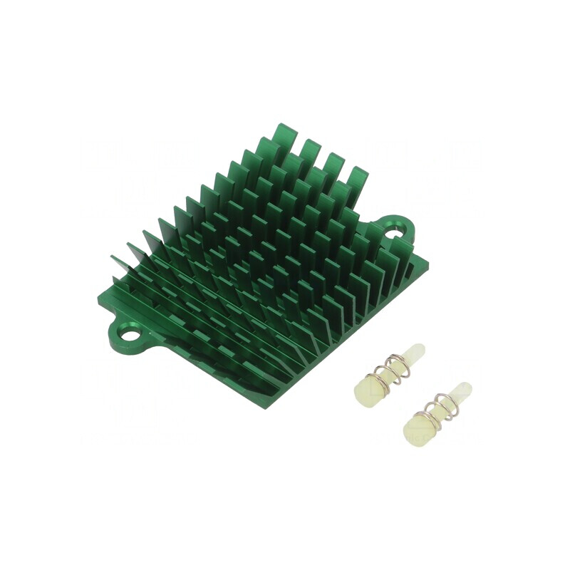Radiator extrudat cu aripioare BGA verde 41x45mm 5°C/W | Electronic-mag.ro | Componente Electronice