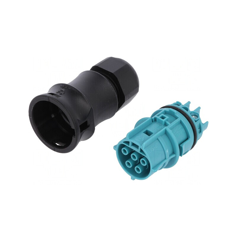 Conector circular mamă 5 pini argintat 20A 250V | Electronic-mag.ro | Componente Electronice