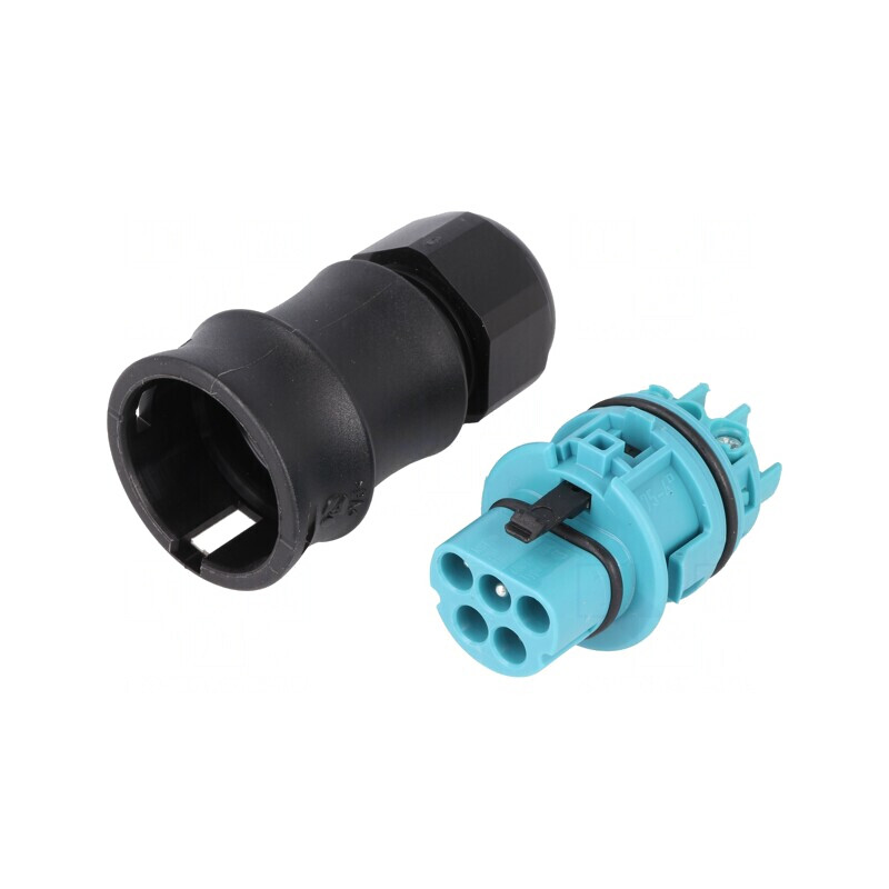 Conector circular mufă RST 5 pini argintat 20A 250V | Electronic-mag.ro | Componente Electronice