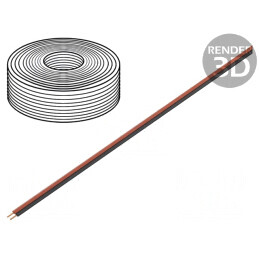 Cablu Electric LiYz 2x0,25mm² 350V 25m Negru/Roșu | Electronic-mag.ro | Componente Electronice