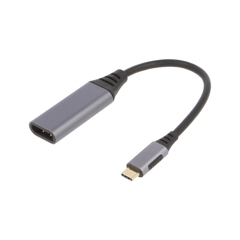 Adaptor USB C la DisplayPort 0,15m Negru/Gri | Electronic-mag.ro | Componente Electronice