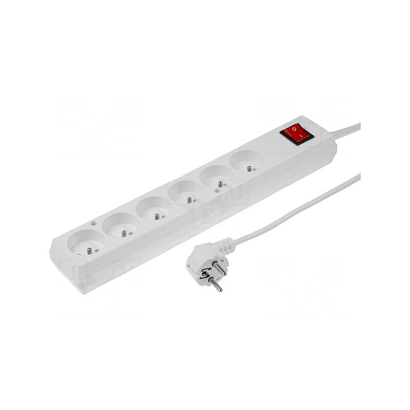 Prelungitor 6 Prize Alb 5m 16A | Electronic-mag.ro | Componente Electronice