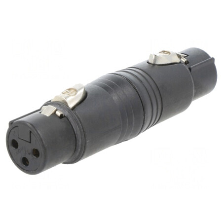 Adaptor XLRF 3-Pin Negru | Electronic-mag.ro | Componente Electronice