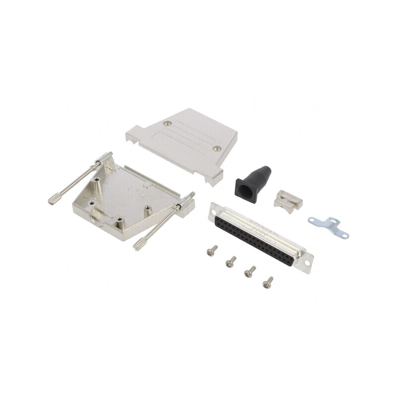 Conector D-Sub 37 pini mamă drept lipire pe cablu aurit UNC 4-40 | Electronic-mag.ro | Componente Electronice