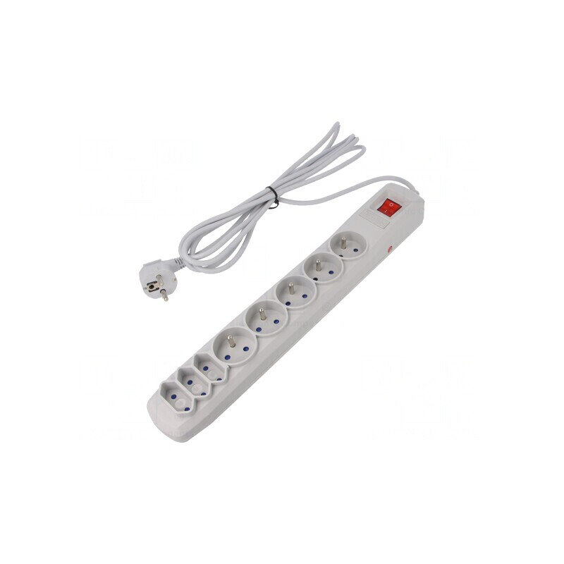 Prelungitor 8 Prize cu Protecție la Supratensiune 10A | Electronic-mag.ro | Componente Electronice