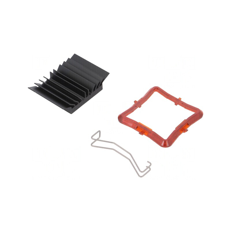 Radiator extrudat cu aripioare BGA negru 30x30mm | Electronic-mag.ro | Componente Electronice