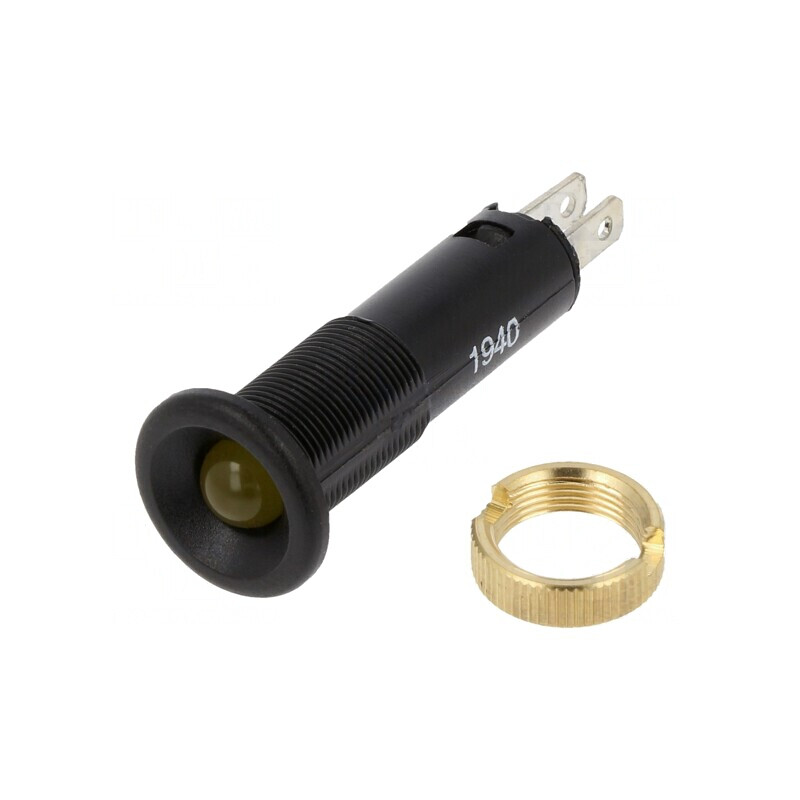 Lampă LED galbenă 24VDC Ø8mm IP40 Plastic | Electronic-mag.ro | Componente Electronice Lampă LED galbenă 24VDC Ø8mm IP40 Plastic | Electronic-mag.ro | Componente Electronice