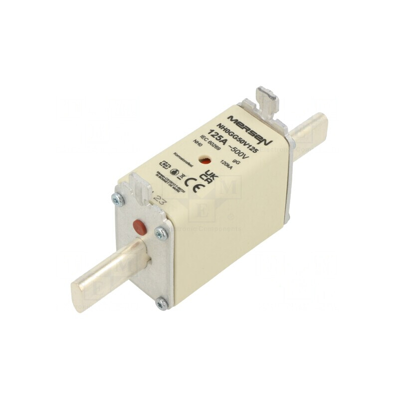 Siguranță fuzibilă NH0 gG 125A 500V | Electronic-mag.ro | Componente Electronice