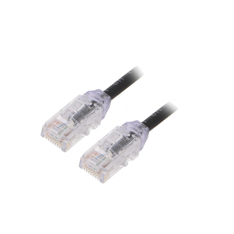 Patch cord UTP Cat6a 0.5m Negru 28AWG | Electronic-mag.ro | Componente Electronice