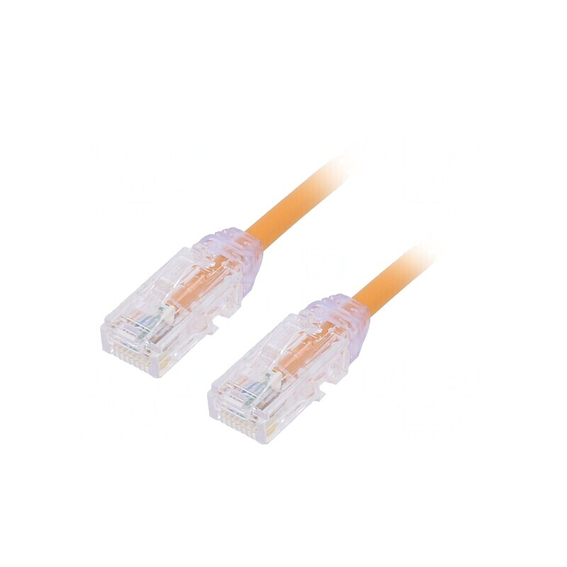 Patch cord UTP Cat6a LSZH 0.5m Portocaliu | Electronic-mag.ro | Componente Electronice