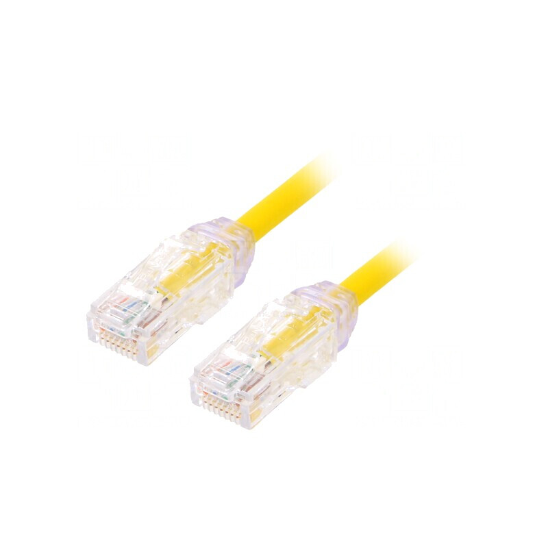 Patch Cord Galben U/UTP Cat6a 0.5m LSZH 28AWG | Electronic-mag.ro | Componente Electronice