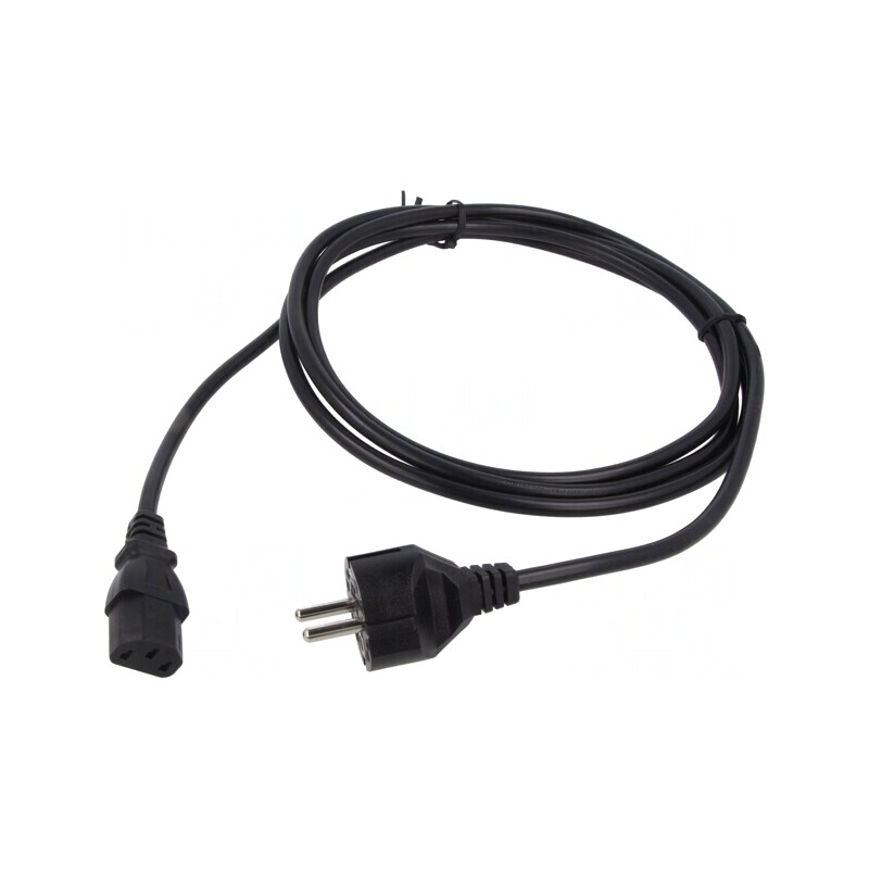 Cablu Alimentare 3x1mm2 2.5m Negru | Electronic-mag.ro | Componente Electronice