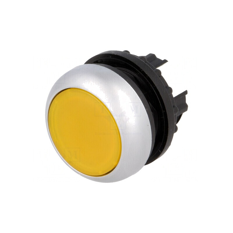 Comutator apăsare 22mm galbenă 2 poziții | Electronic-mag.ro | Componente Electronice
