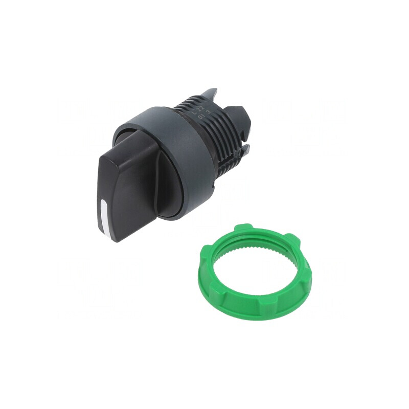 Comutator Rotativ 22mm 3 Poziții Negru | Electronic-mag.ro | Componente Electronice