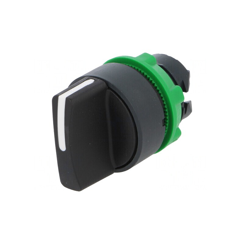 Comutator rotativ 22mm 3 poziții negru | Electronic-mag.ro | Componente Electronice