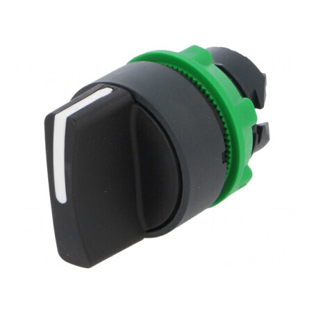 Comutator rotativ 22mm 3 poziții negru | Electronic-mag.ro | Componente Electronice