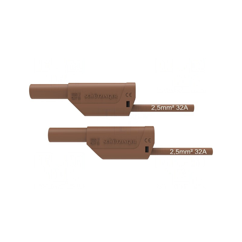Cablu de măsurare 32A mufă banană 4 mm maro 150cm | Electronic-mag.ro | Componente Electronice
