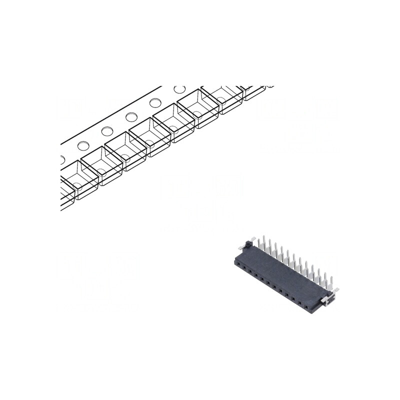 Conector PCB-PCB mamă 12 pini 2,54mm har-flex Power 19A THT | Electronic-mag.ro | Componente Electronice