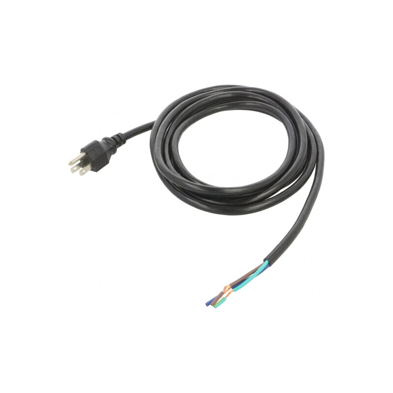 Cablu Alimentare 3m Negru 13A NEMA 5-15 | Electronic-mag.ro | Componente Electronice