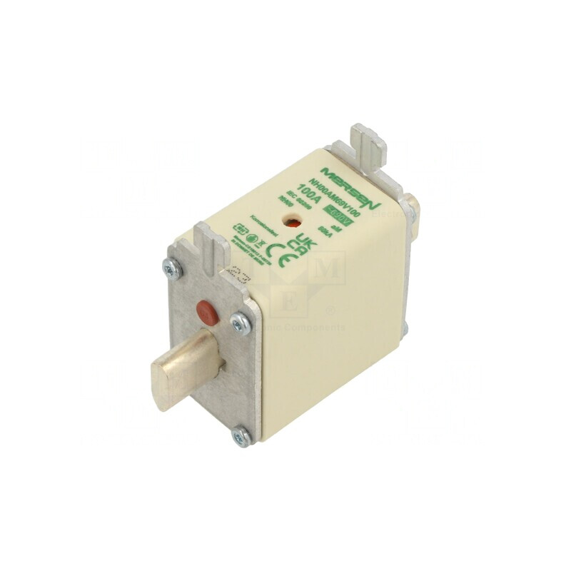 Siguranță Industrială Ceramică NH00 100A 690VAC | Electronic-mag.ro | Componente Electronice