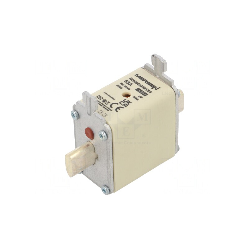Siguranță ceramică gG 63A 690VAC 250VDC NH00 | Electronic-mag.ro | Componente Electronice