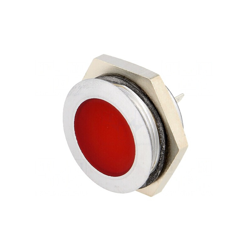 Lampă Control LED Roșie 24-28V Ø22mm IP67 Metal | Electronic-mag.ro | Componente Electronice