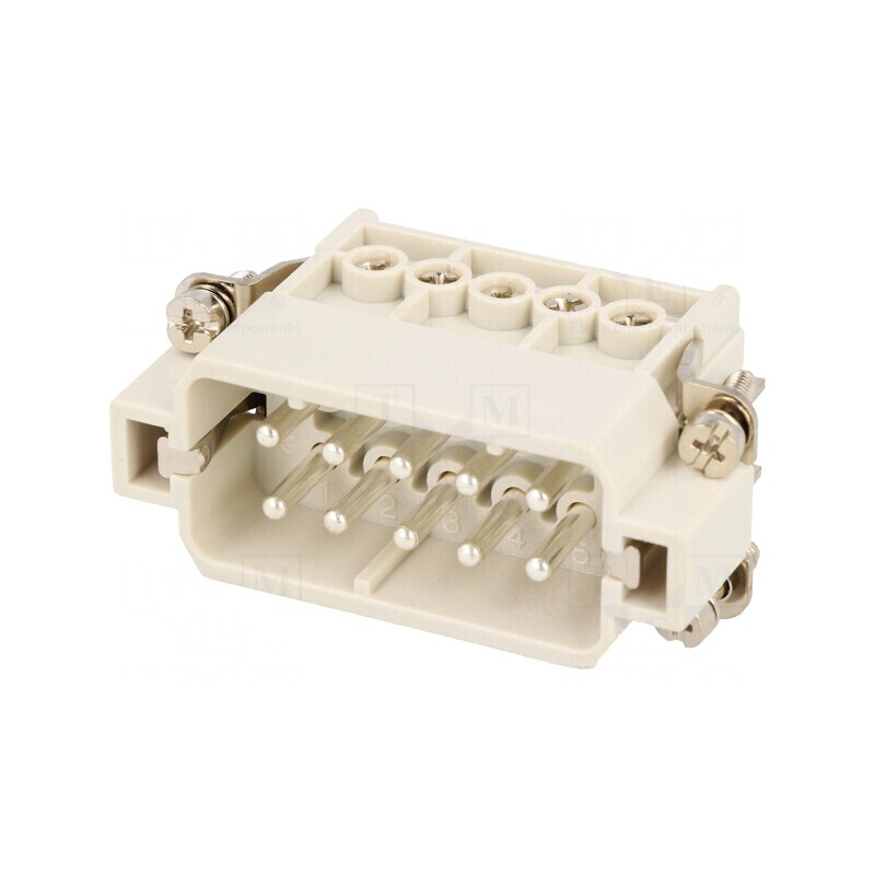 Conector HDC Inserturi Contact Tată 10 16A | Electronic-mag.ro | Componente Electronice