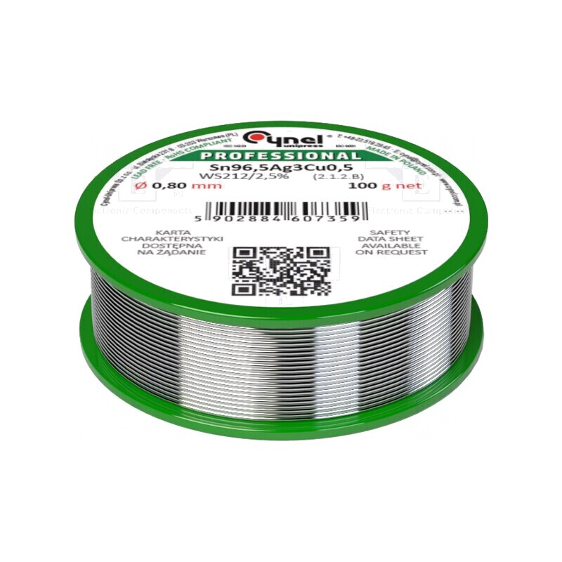 Sârmă de lipit fără plumb 0,8mm 100g | Electronic-mag.ro | Componente Electronice