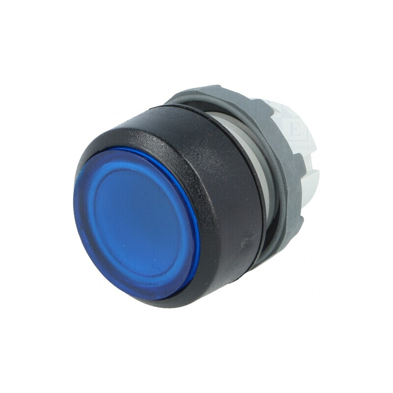 Comutator apăsare 22mm albastru 2 poziții | Electronic-mag.ro | Componente Electronice