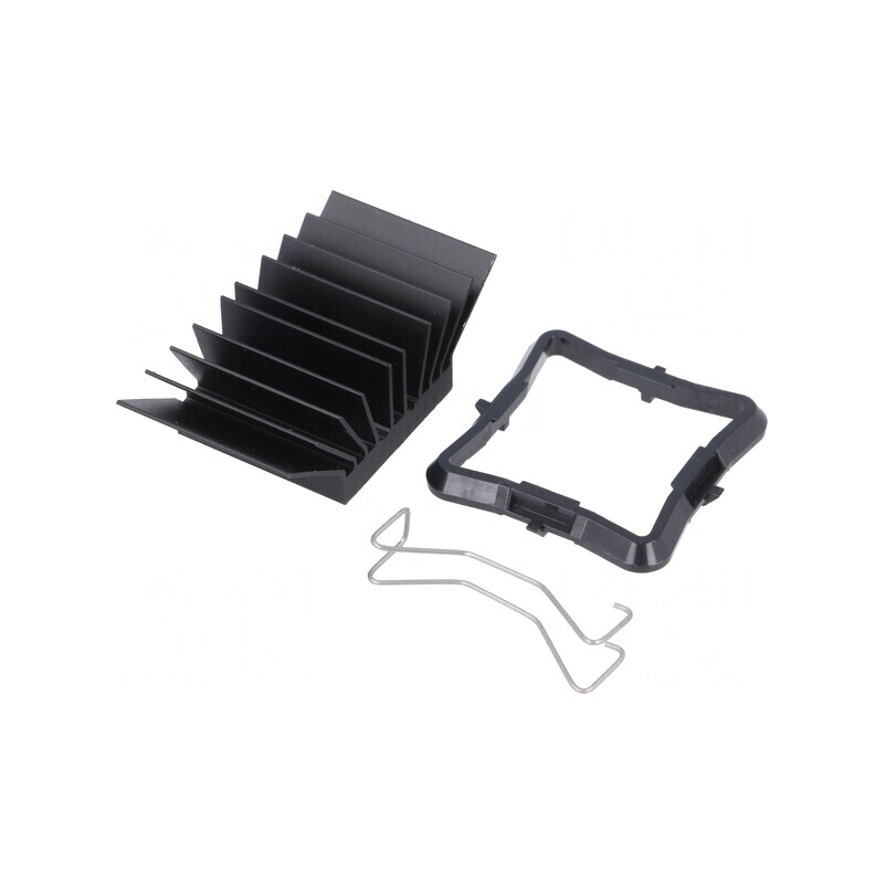 Radiator extrudat BGA negru 25mmx25mm | Electronic-mag.ro | Componente Electronice