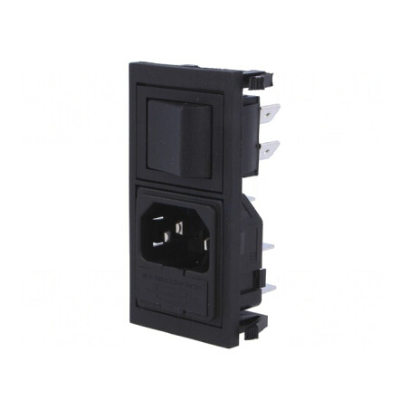 Conector alimentare AC soclu tată 10A 250V IEC 60320 | Electronic-mag.ro | Componente Electronice