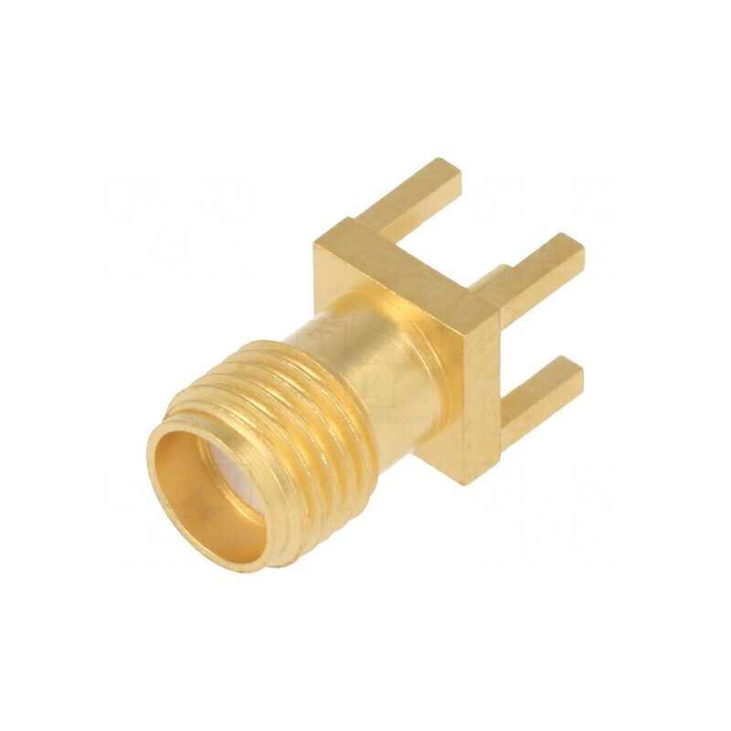 Mufă SMA mamă THT aurită 50Ω PTFE | Electronic-mag.ro | Componente Electronice