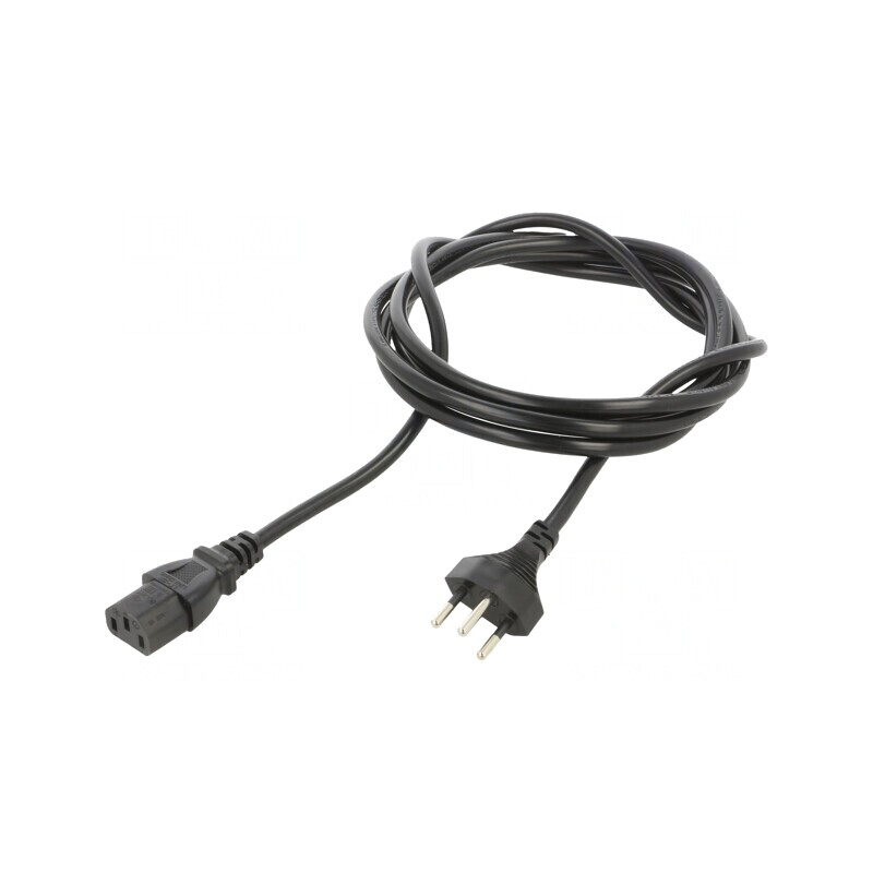 Cablu Alimentare 2.5m Negru 3x1mm2 IEC C13 SEV-1011 | Electronic-mag.ro | Componente Electronice