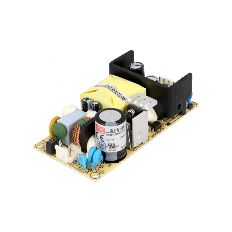 Alimentator Pulsatoriu Deschis 45W 120-370VDC 85-264VAC EPS-45-36 | Electronic-mag.ro | Componente Electronice