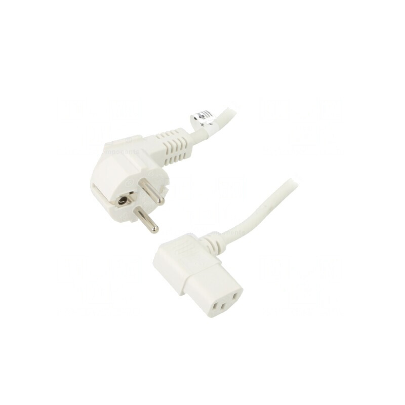 Cablu Alimentare CEE 7/7 Ștecăr Unghi 90° IEC C13 5m | Electronic-mag.ro | Componente Electronice