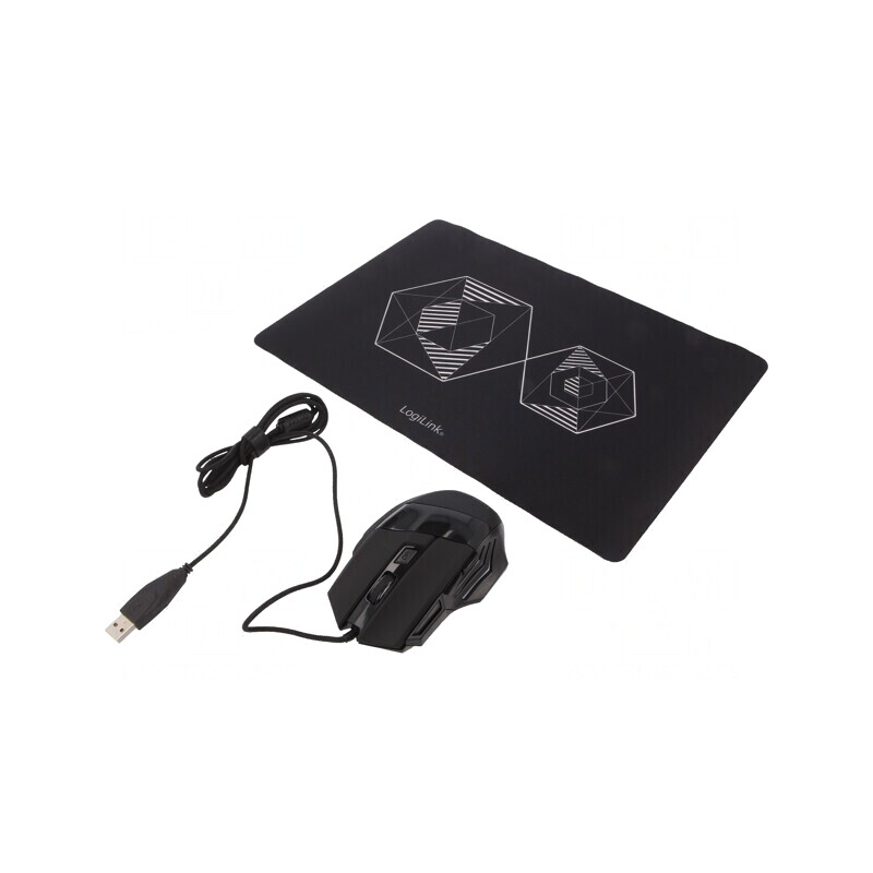 Mouse optic negru USB cu 7 butoane | Electronic-mag.ro | Componente Electronice
