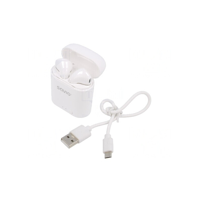 Căşti fără fir cu microfon albă USB 10m | Electronic-mag.ro | Componente Electronice