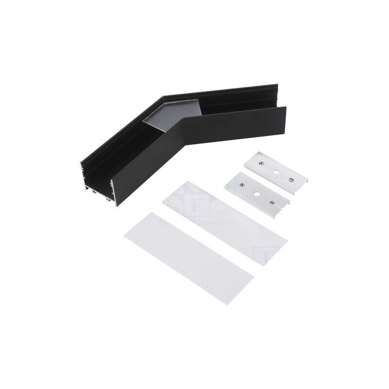 Conector 135° negru aluminiu VARIO30-02 | Electronic-mag.ro | Componente Electronice
