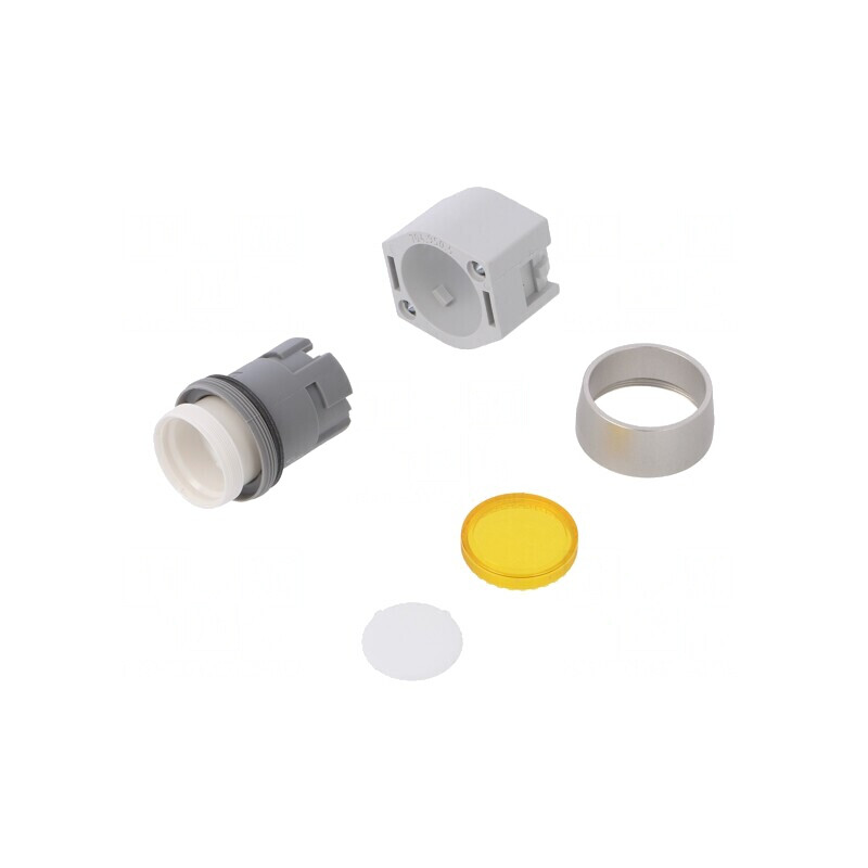Comutator Galben 22mm Acționat prin Apăsare | Electronic-mag.ro | Componente Electronice