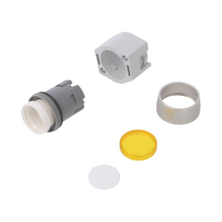 Comutator Galben 22mm Acționat prin Apăsare | Electronic-mag.ro | Componente Electronice