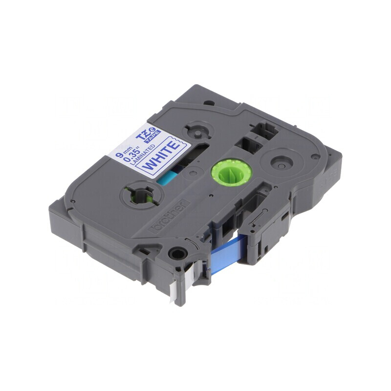 Bandă Etichetare 9mm x 8m Alb/Albastru TZE-223 | Electronic-mag.ro | Componente Electronice