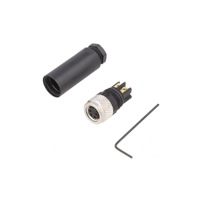 Conector M8 Mamă 4 Pin Drept pe Cablu 4A IP67 30V | Electronic-mag.ro | Componente Electronice